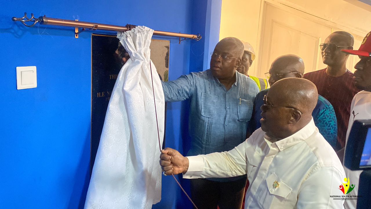 President Akufo-Addo commissions Koforidua Multi-purpose Youth Resource Centre, directs for completion of remaining four.