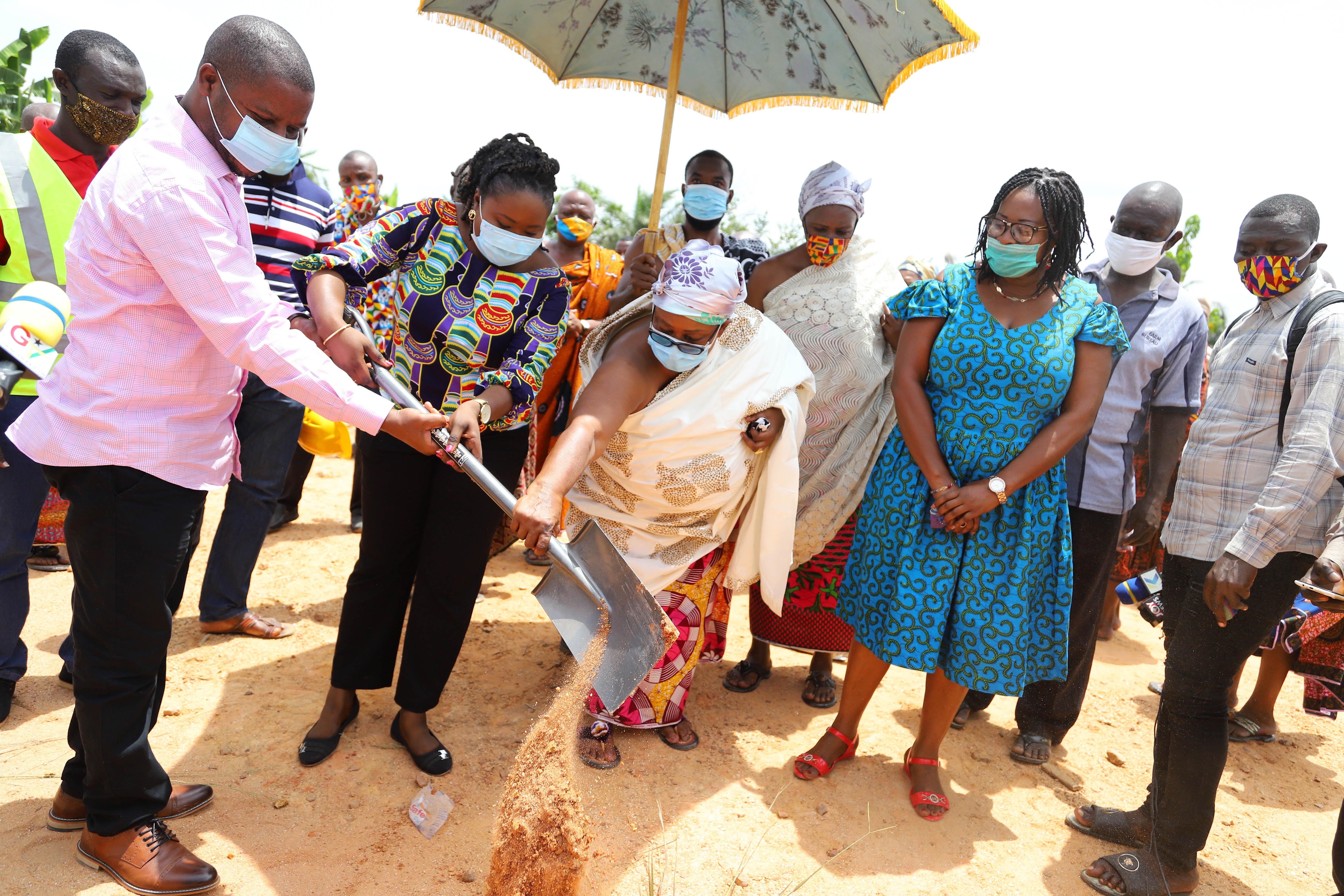 sod cutting of Kwabre East Youth Sports Center