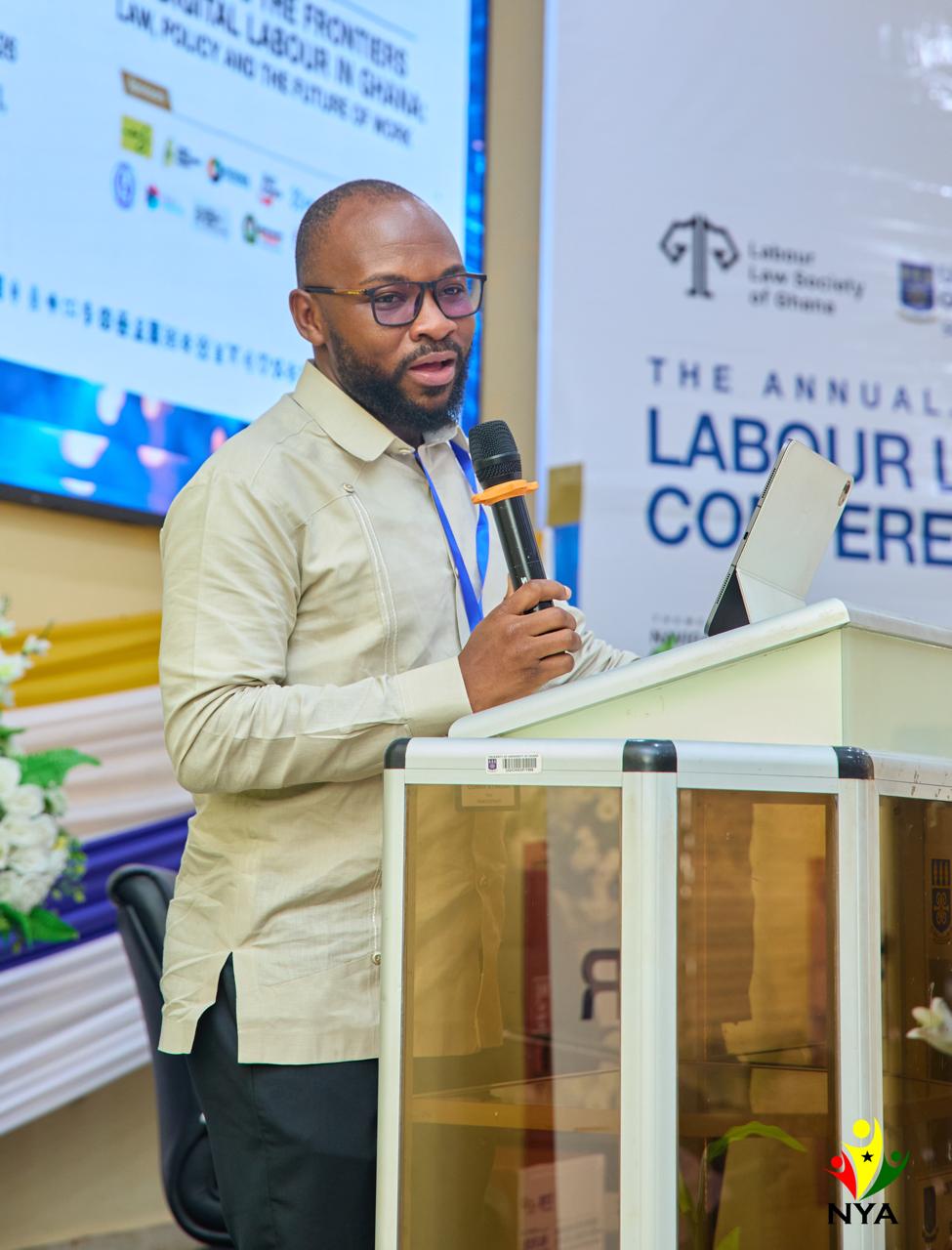 Ghana's Digital Workforce Cannot Wait: NYA Boss Pushes for Protection, Recognition at Labour Law Society Conference