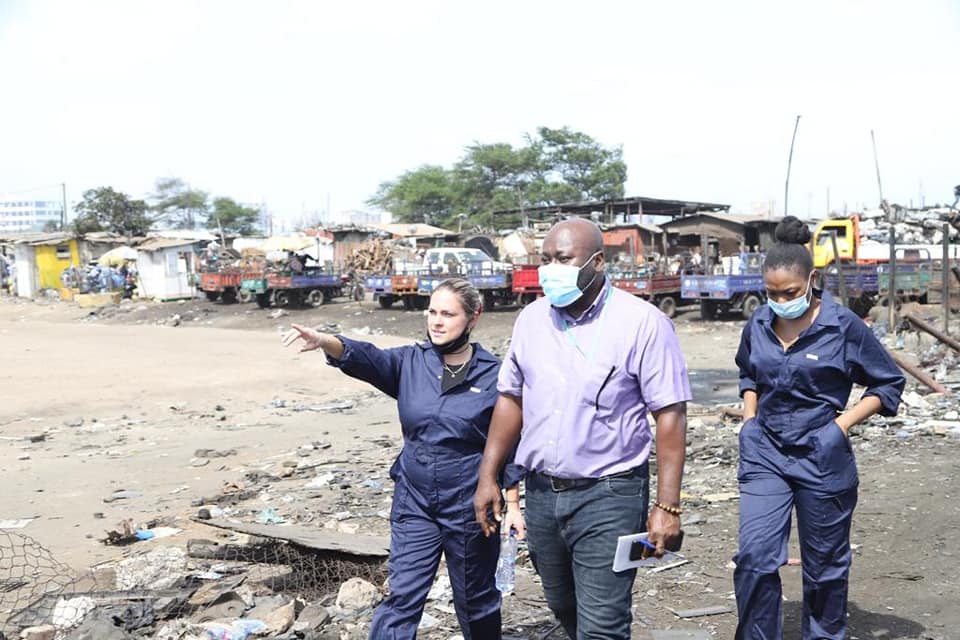 Ag. CEO of NYA Undertakes One-Day Inspection Tour of Old Fadama/Agbobloshie Land Site 